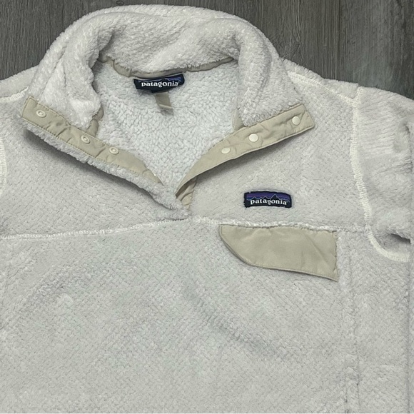 Patagonia Women’s Re-Tool Snap-T pull over/ tan& white color /Size M - Picture 10 of 14